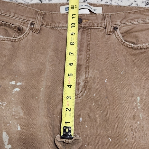 Paint Splattered Thrashed Destroyed Gap Jeans Vintage Grunge Streetwear Brown - Picture 8 of 13